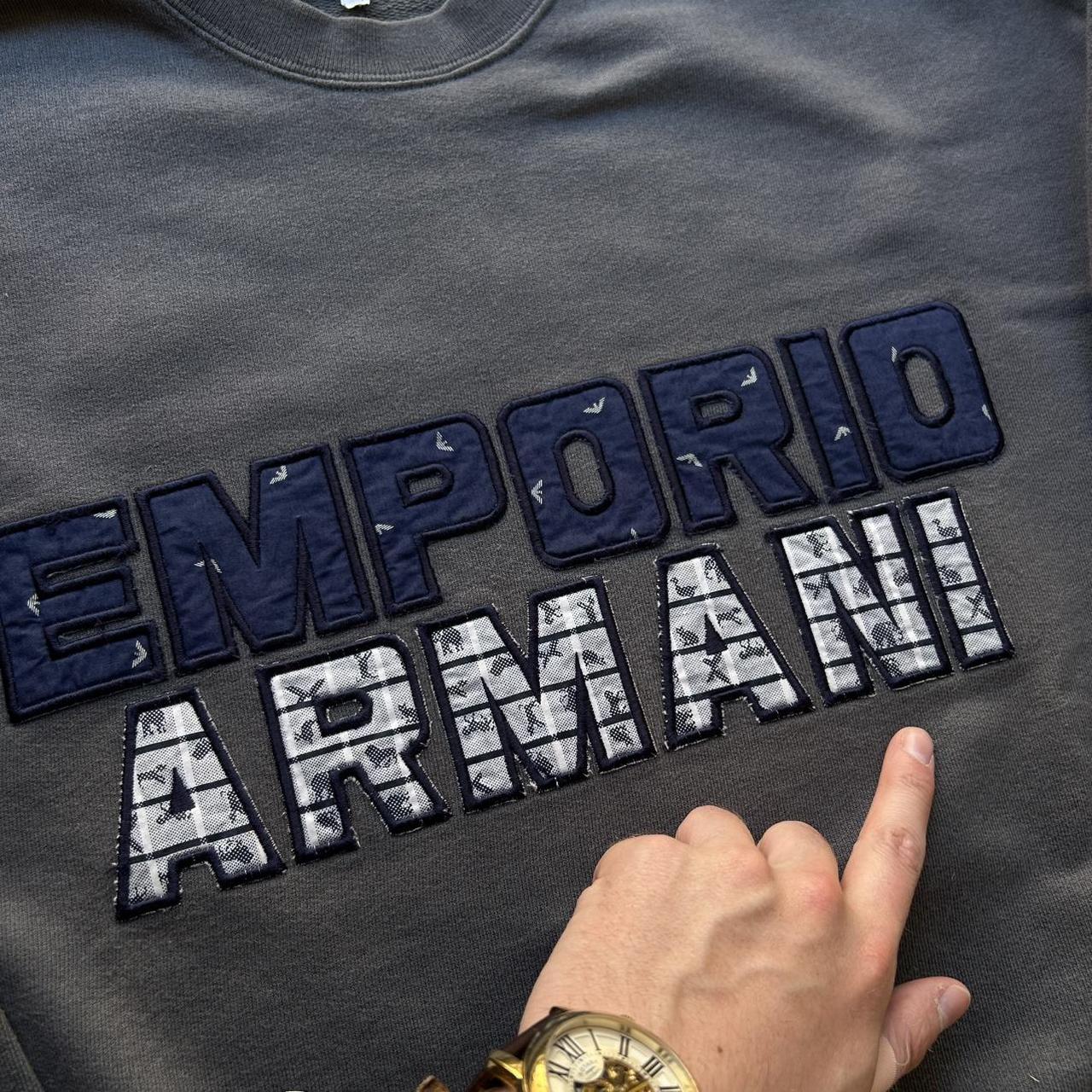 1990s Emporio Armani Sweatshirt Khaki L