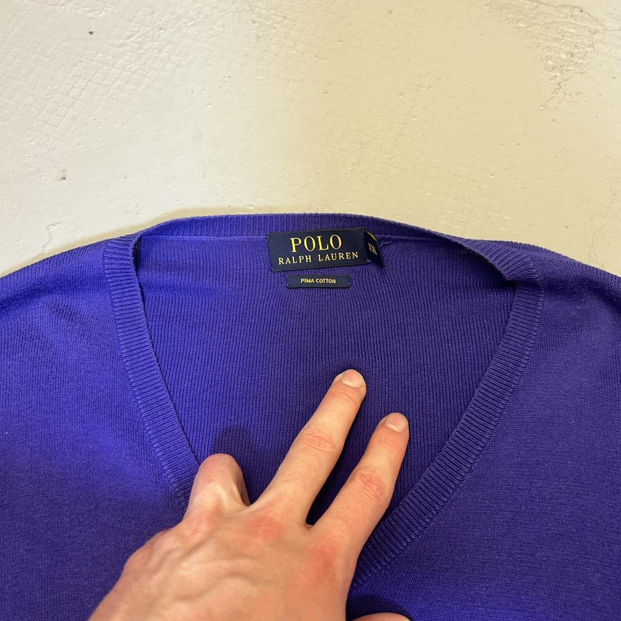 2000s Ralph Lauren Knitted Jumper Purple XXL