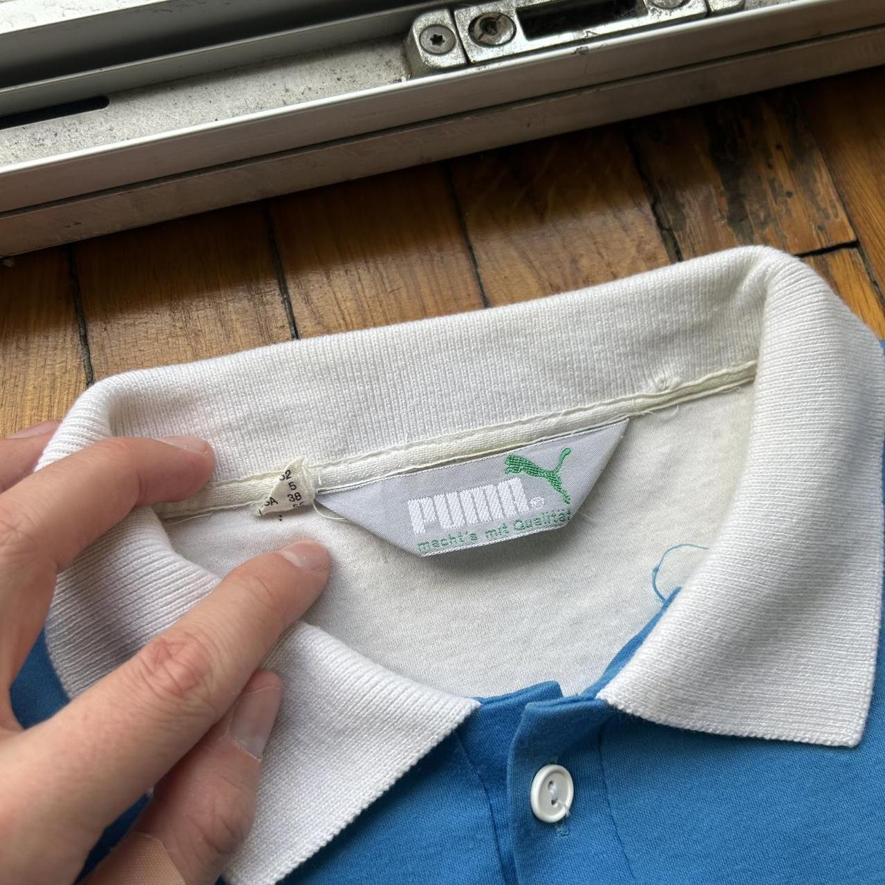 1980s Puma Tennis Polo Shirt S