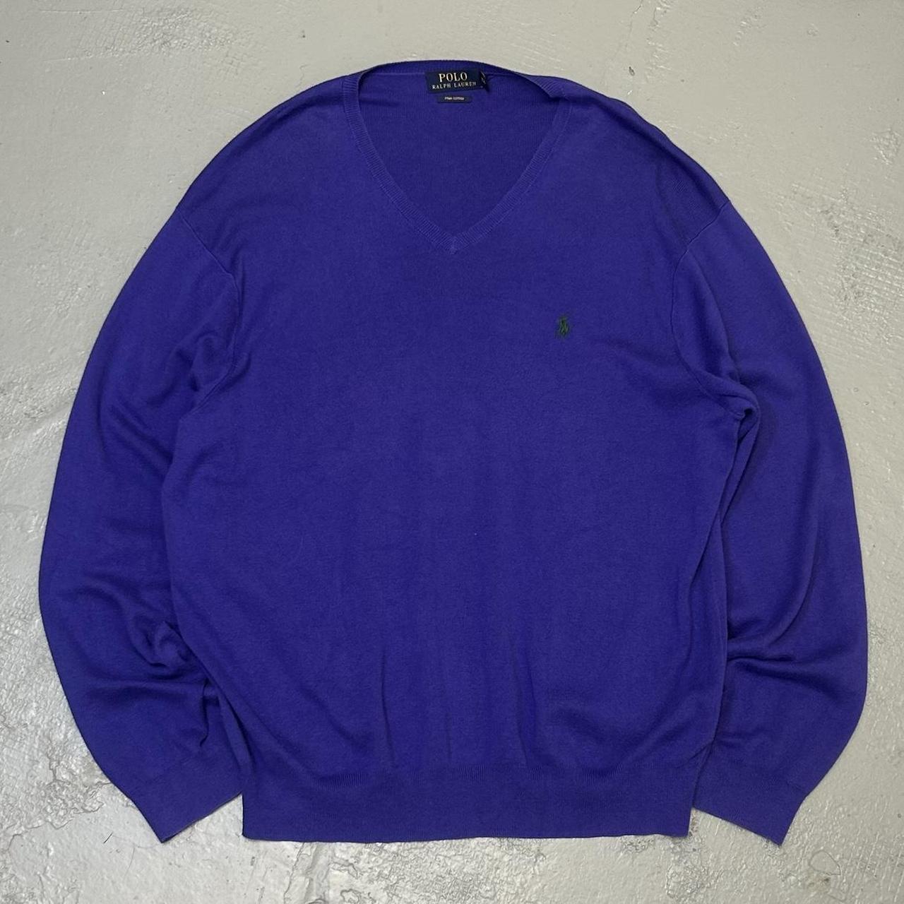 2000s Ralph Lauren Knitted Jumper Purple XXL