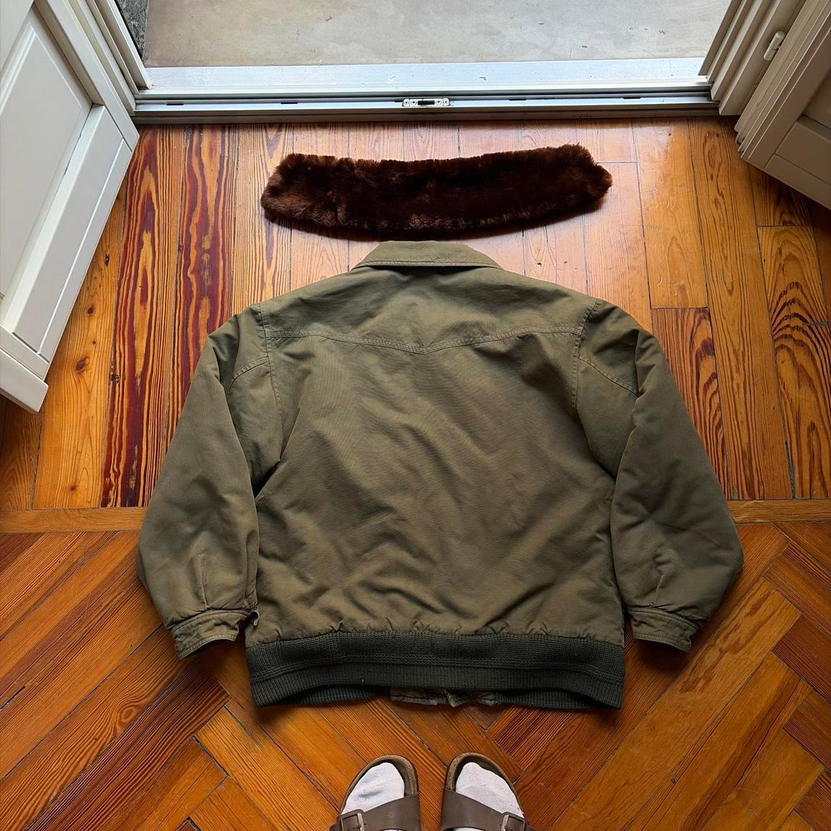 1988 CP Company Suede & Cotton Bomber Jacket M