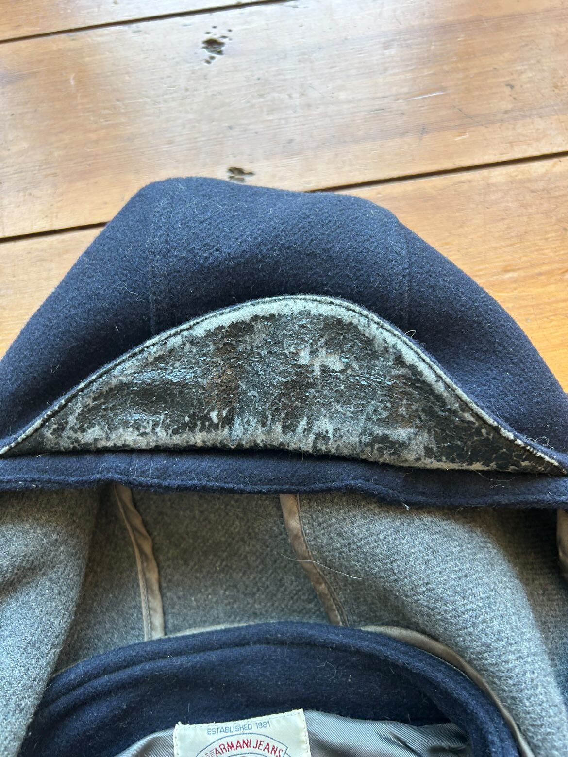 1990s Armani Jeans Trench Navy 54