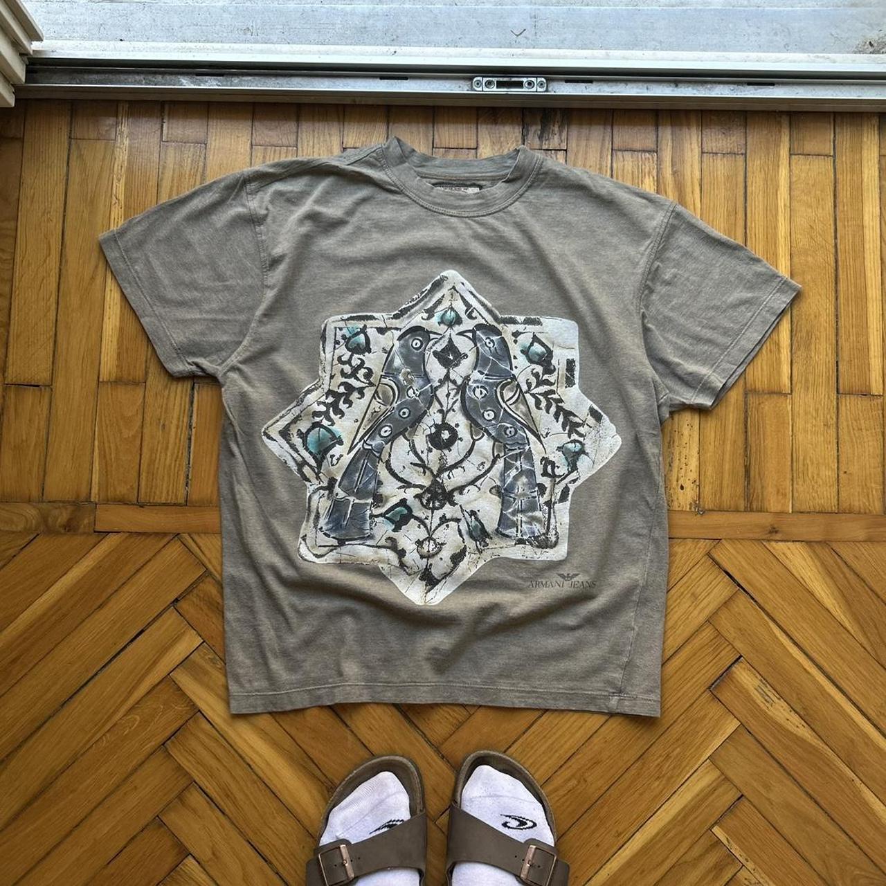 1990s Armani Jeans Graphic T Shirt S