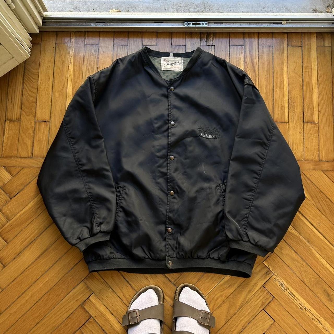 1990s Chevignon Bomber Jacket Black XL