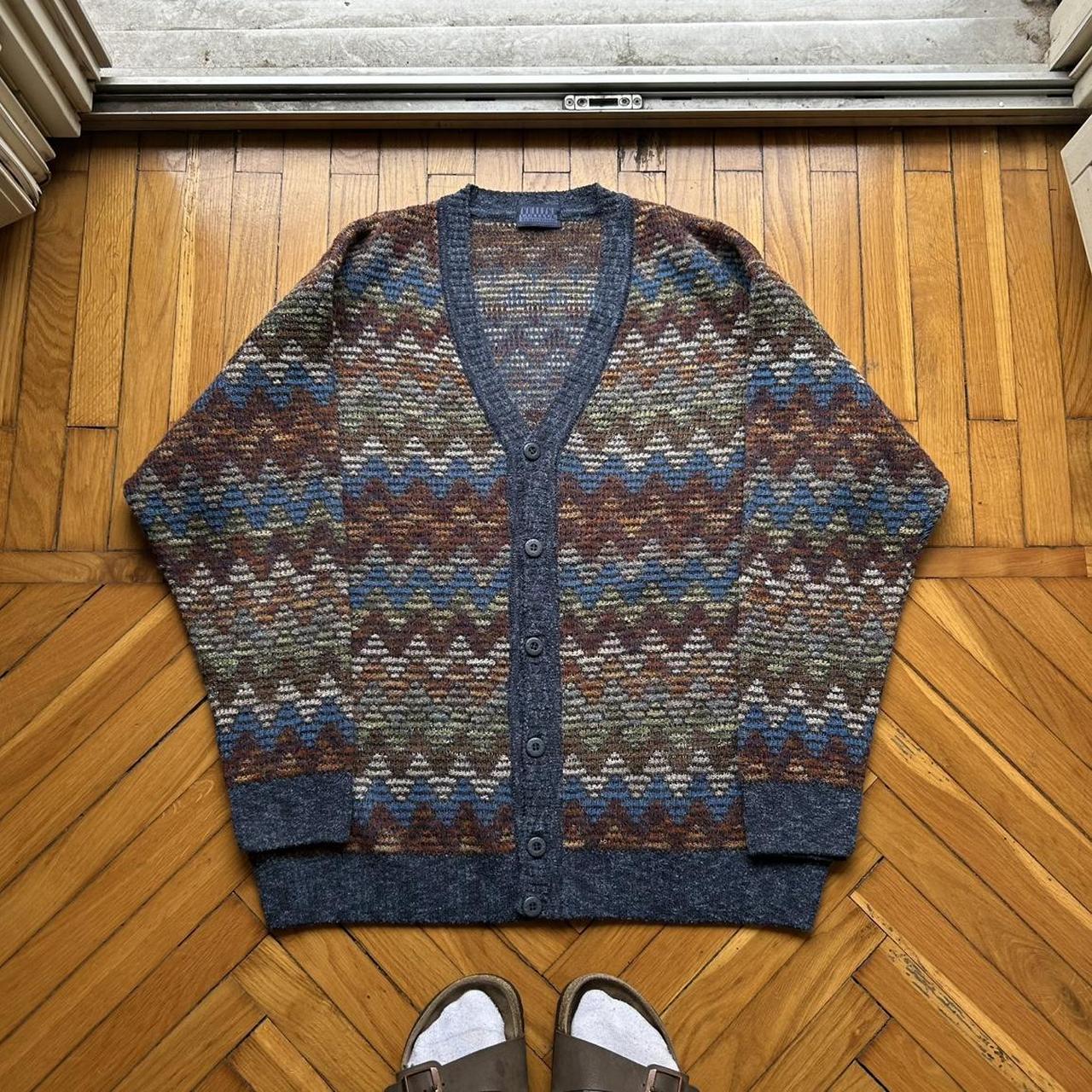 1990s College By Marcazzani Knitted Cardigan L