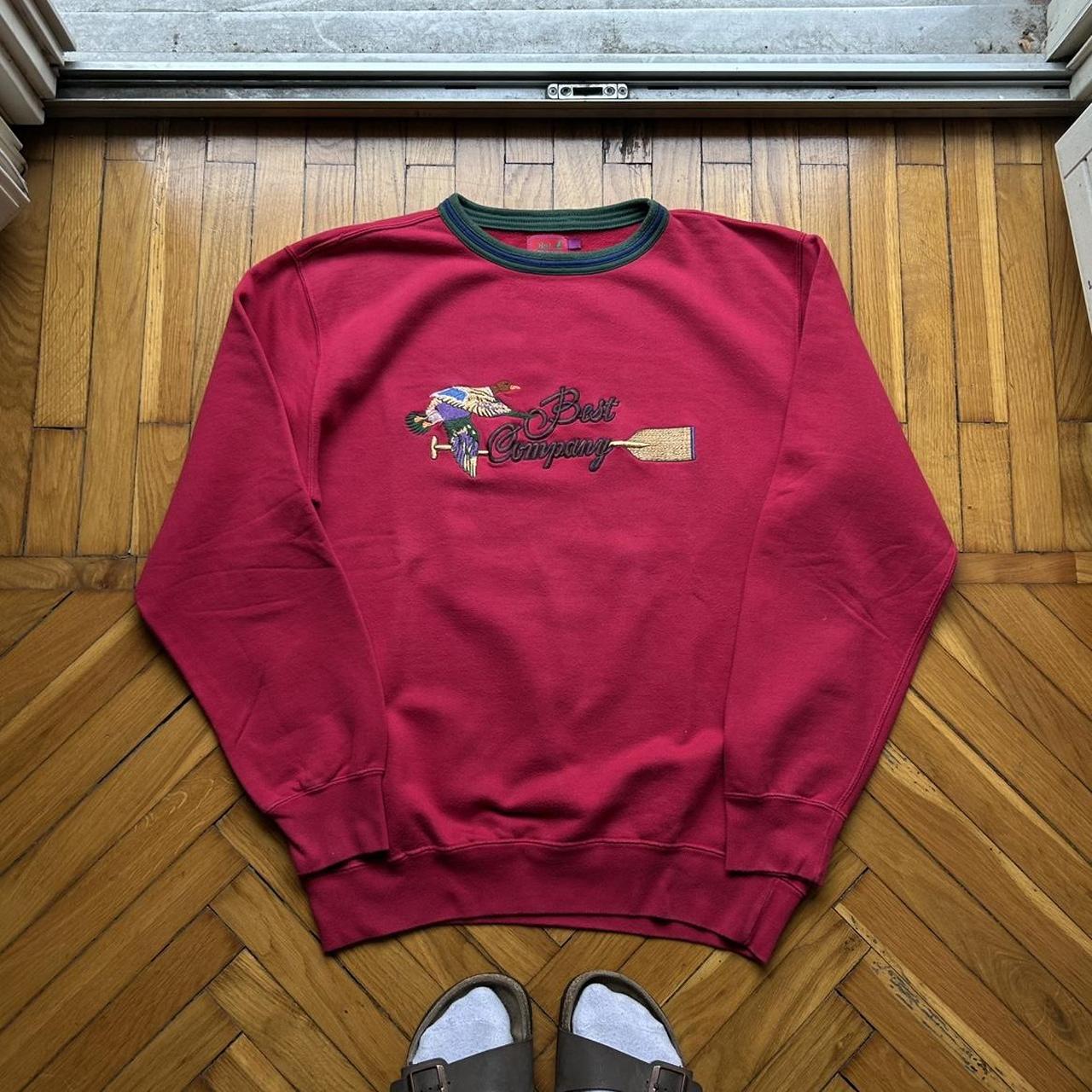 1980s Best Company Sweatshirt Red L