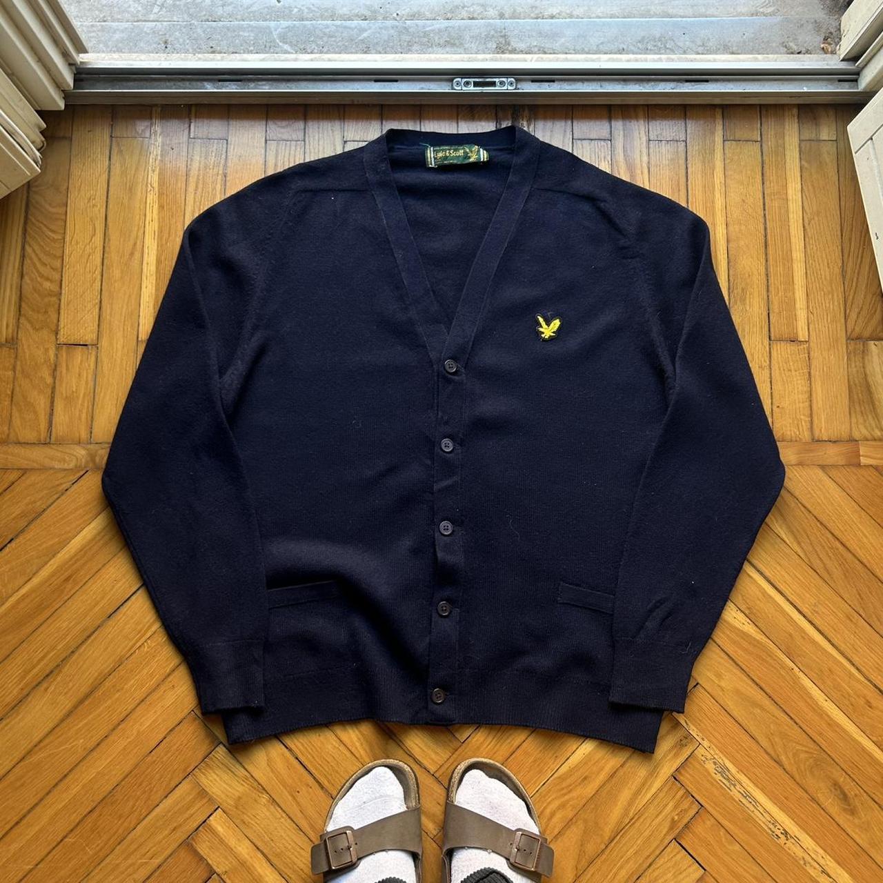 1990s Lyle & Scott Lambswool Knitted Cardigan L