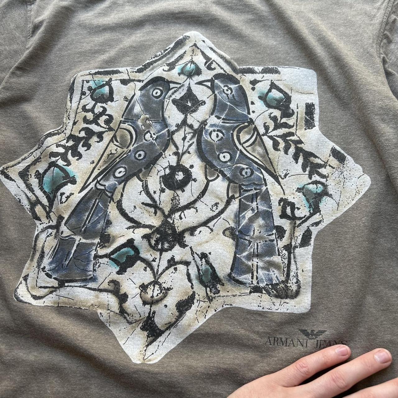 1990s Armani Jeans Graphic T Shirt S