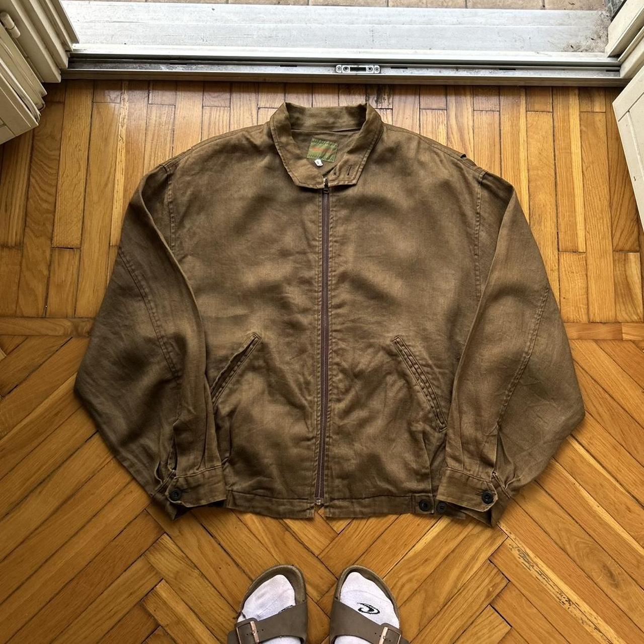 1987 Boneville Hemp Bomber Jacket Brown L