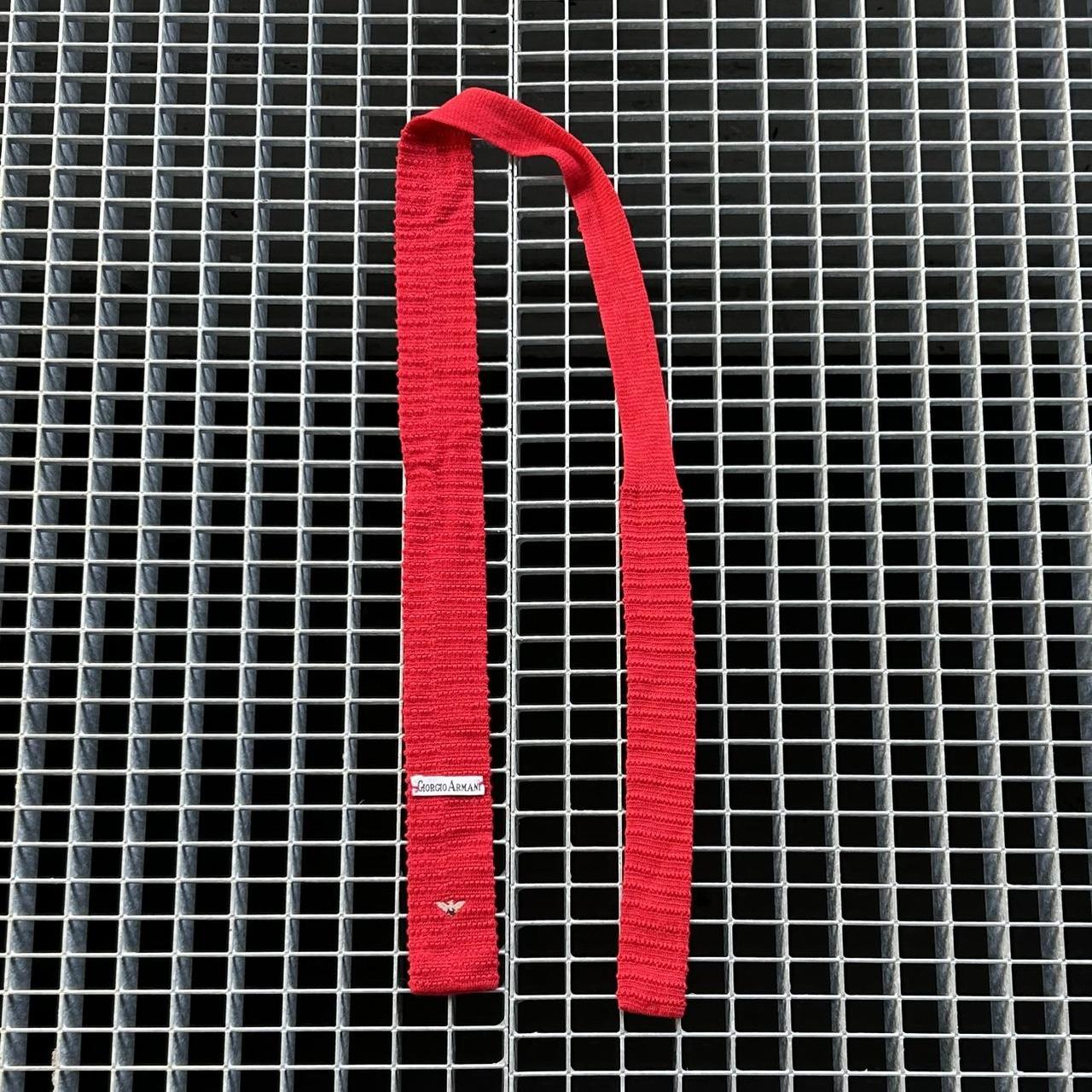 1980s Giorgio Armani Tie Red