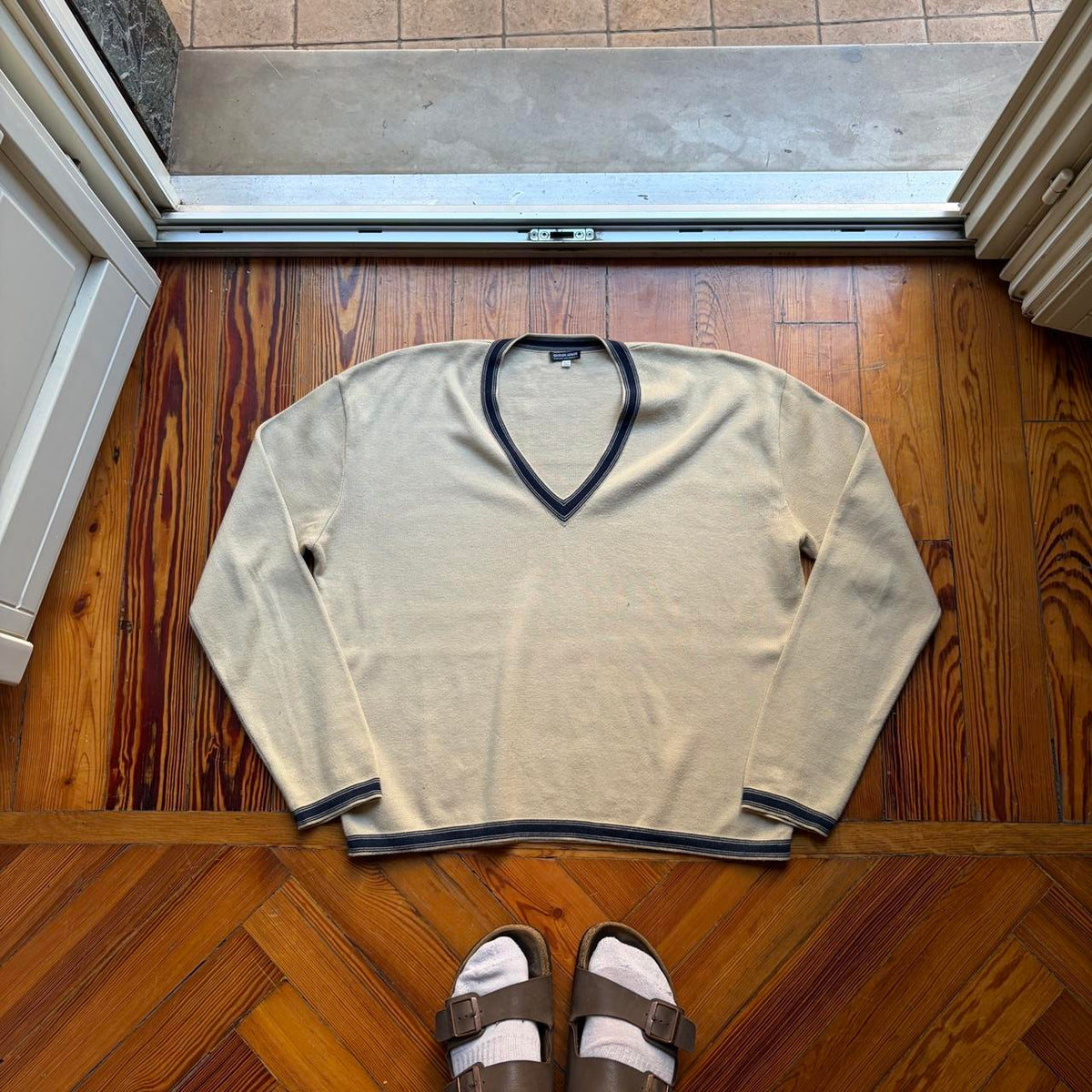 1980s Giorgio Armani V Neck Knitted Jumper M