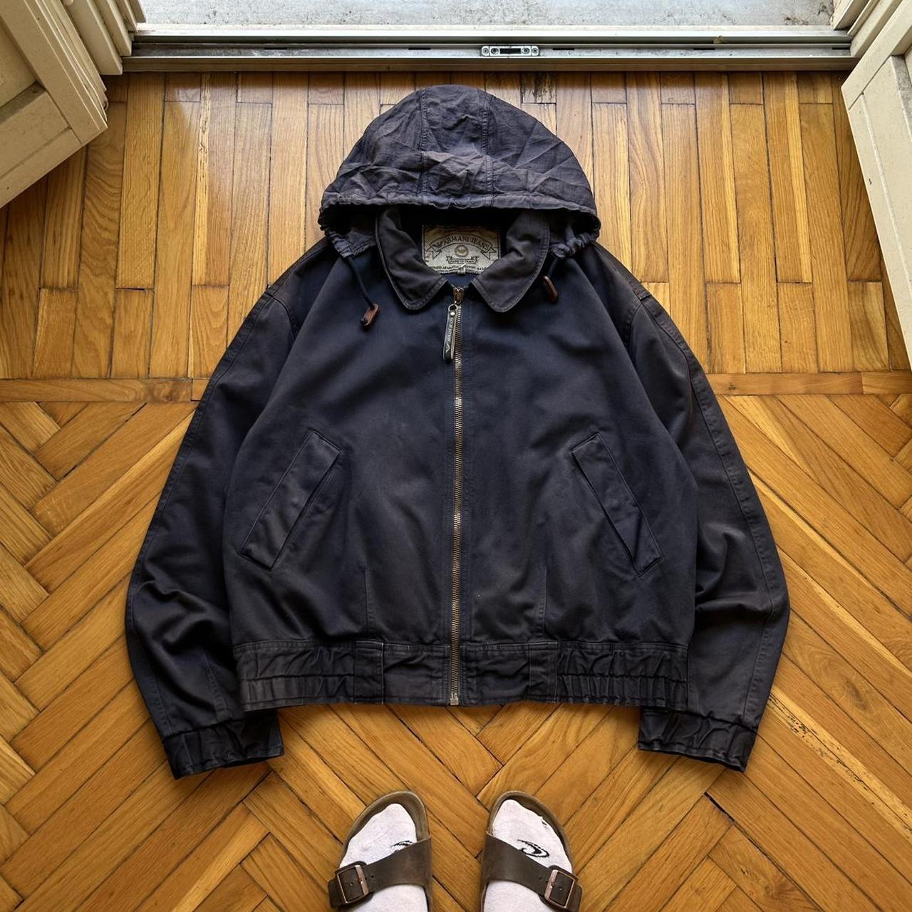1990s Armani Jeans Bomber Jacket Navy XL