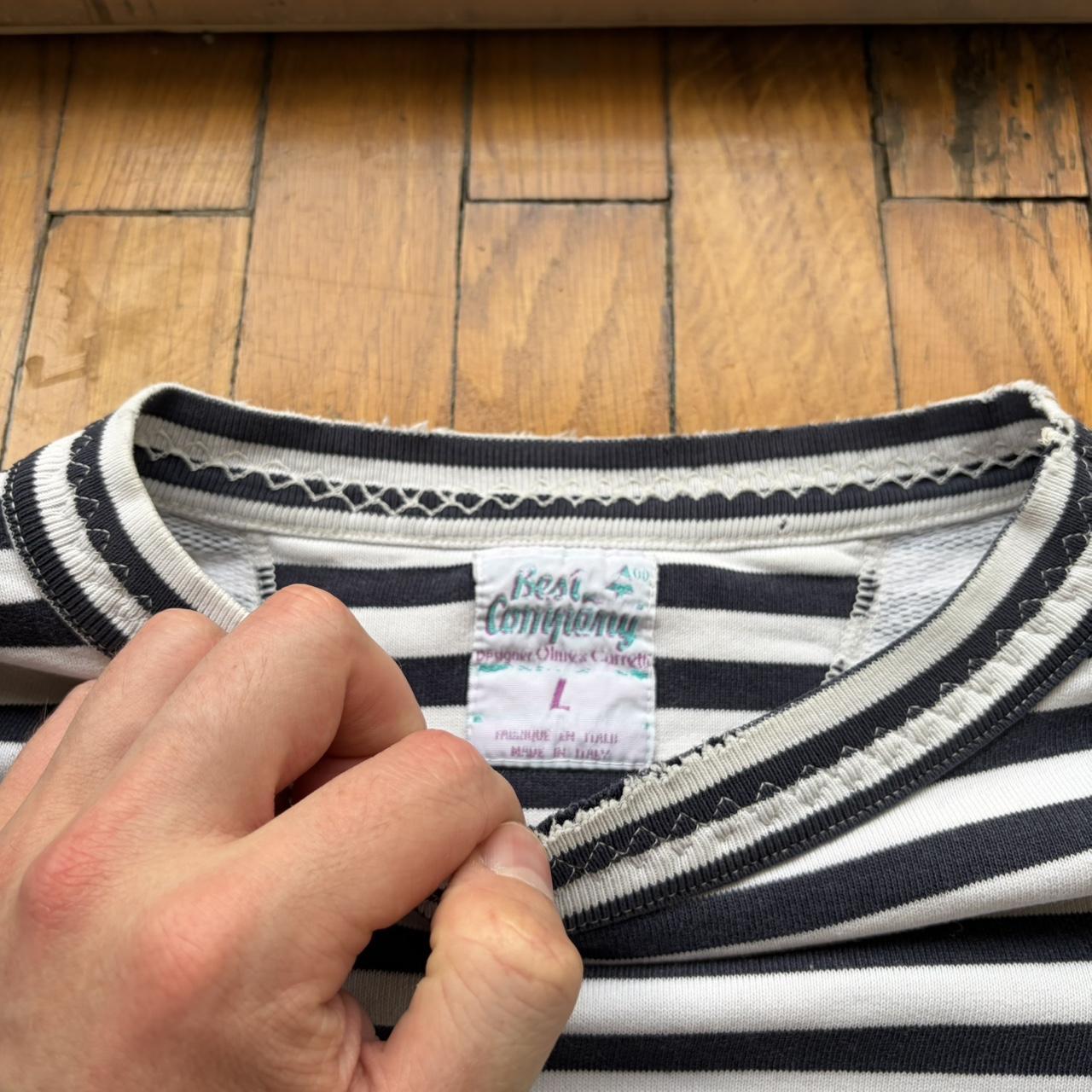 1980s Best Company Striped Sweatshirt L
