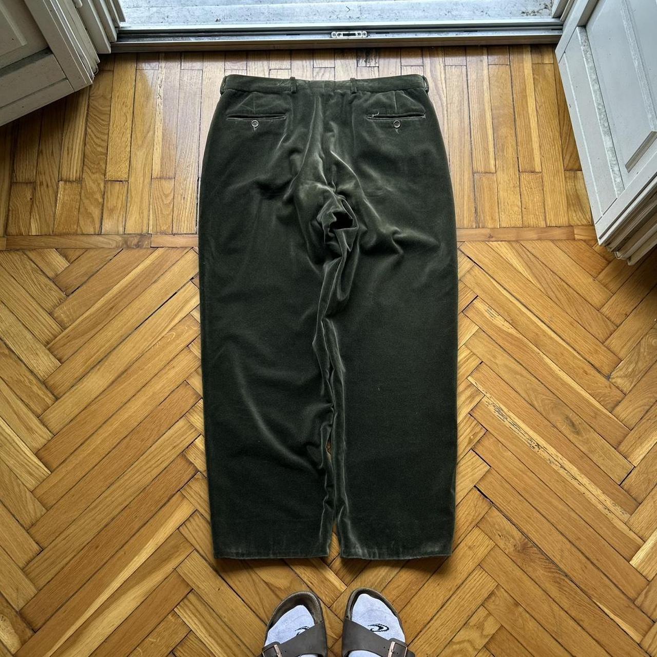 1990s Missoni Velvet Trousers Green 36W 30L