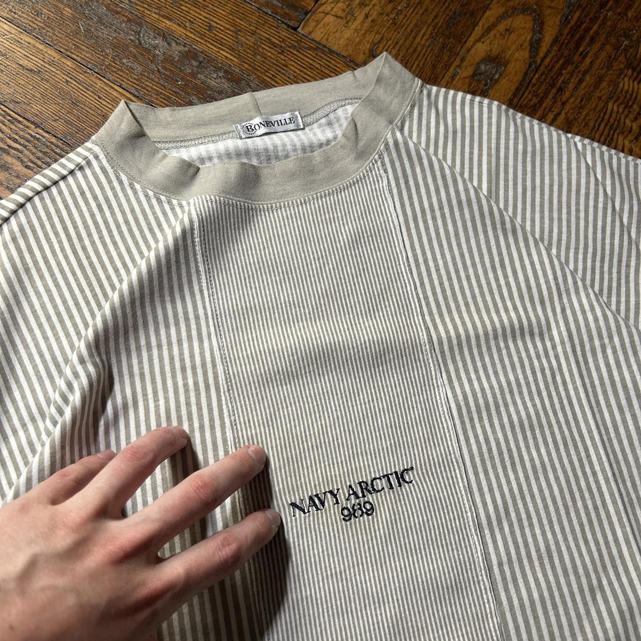 1989 Boneville Navy Arctic T Shirt Striped L