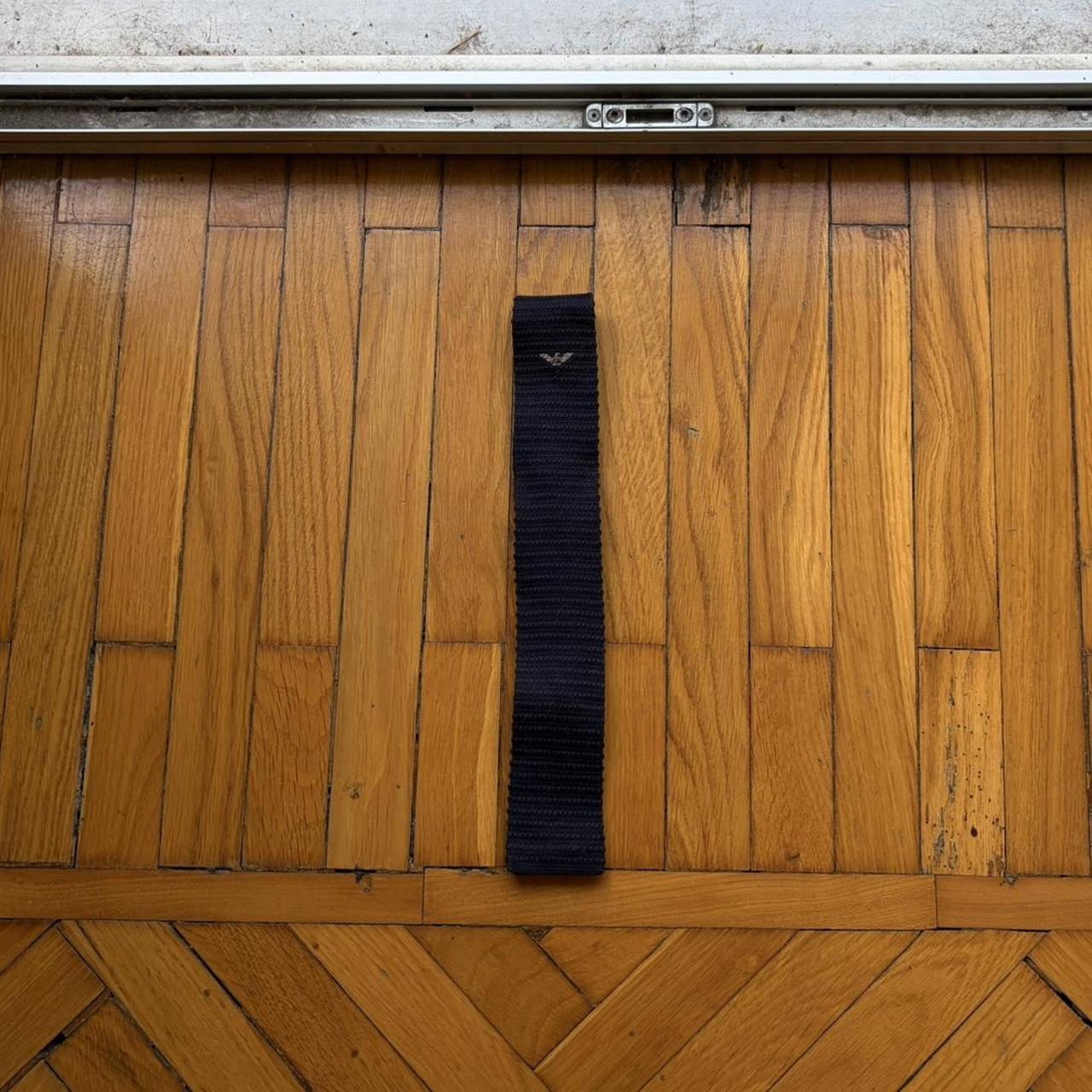 1980s Giorgio Armani Knitted Tie Navy OS