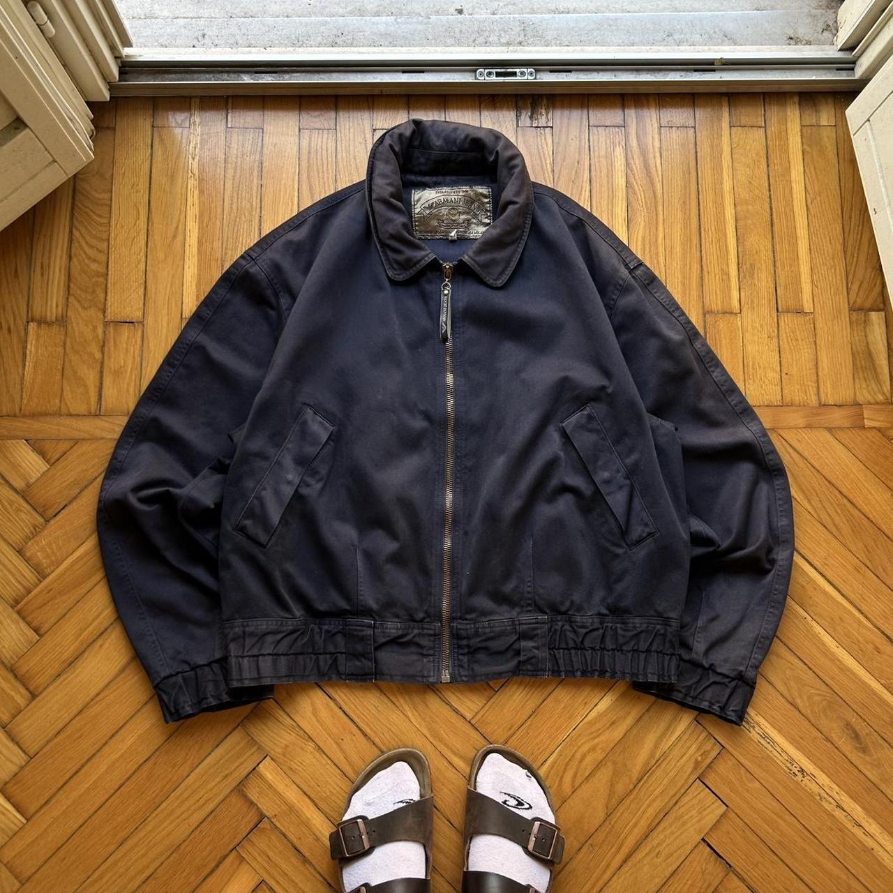 1990s Armani Jeans Bomber Jacket Navy XL