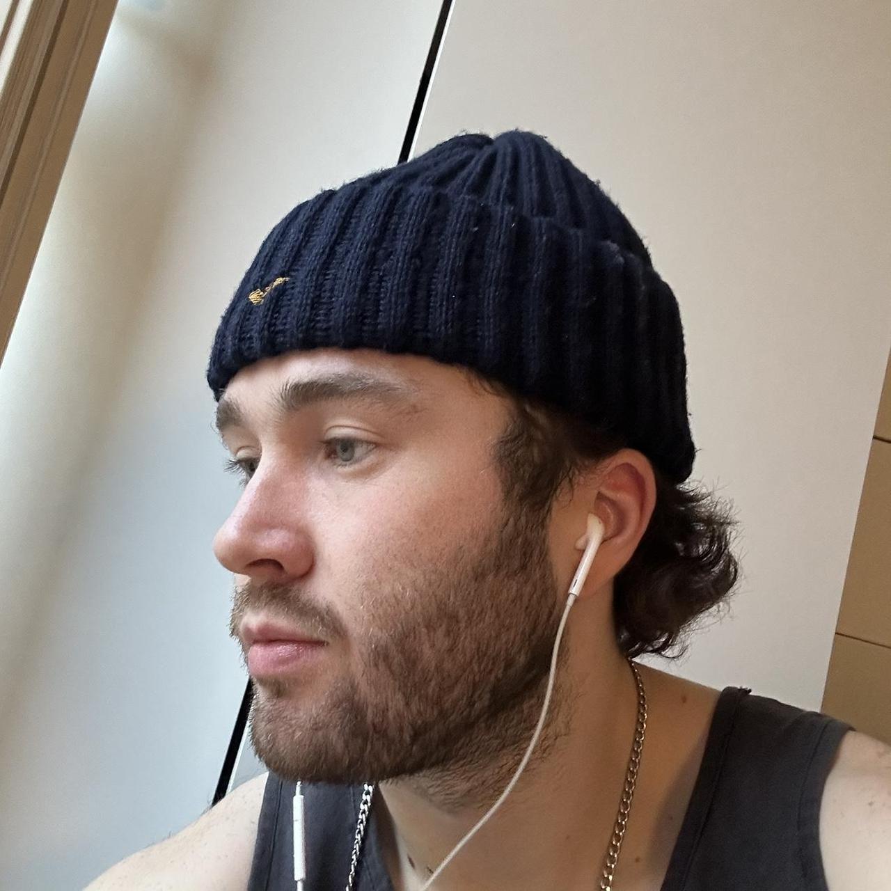 1980s Giorgio Armani Knitted Beanie Navy II