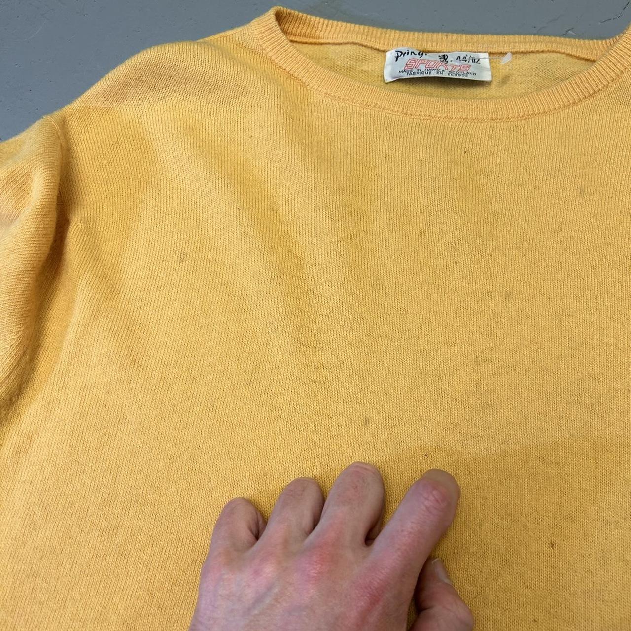 1990s Pringle Knitted Jumper Yellow M