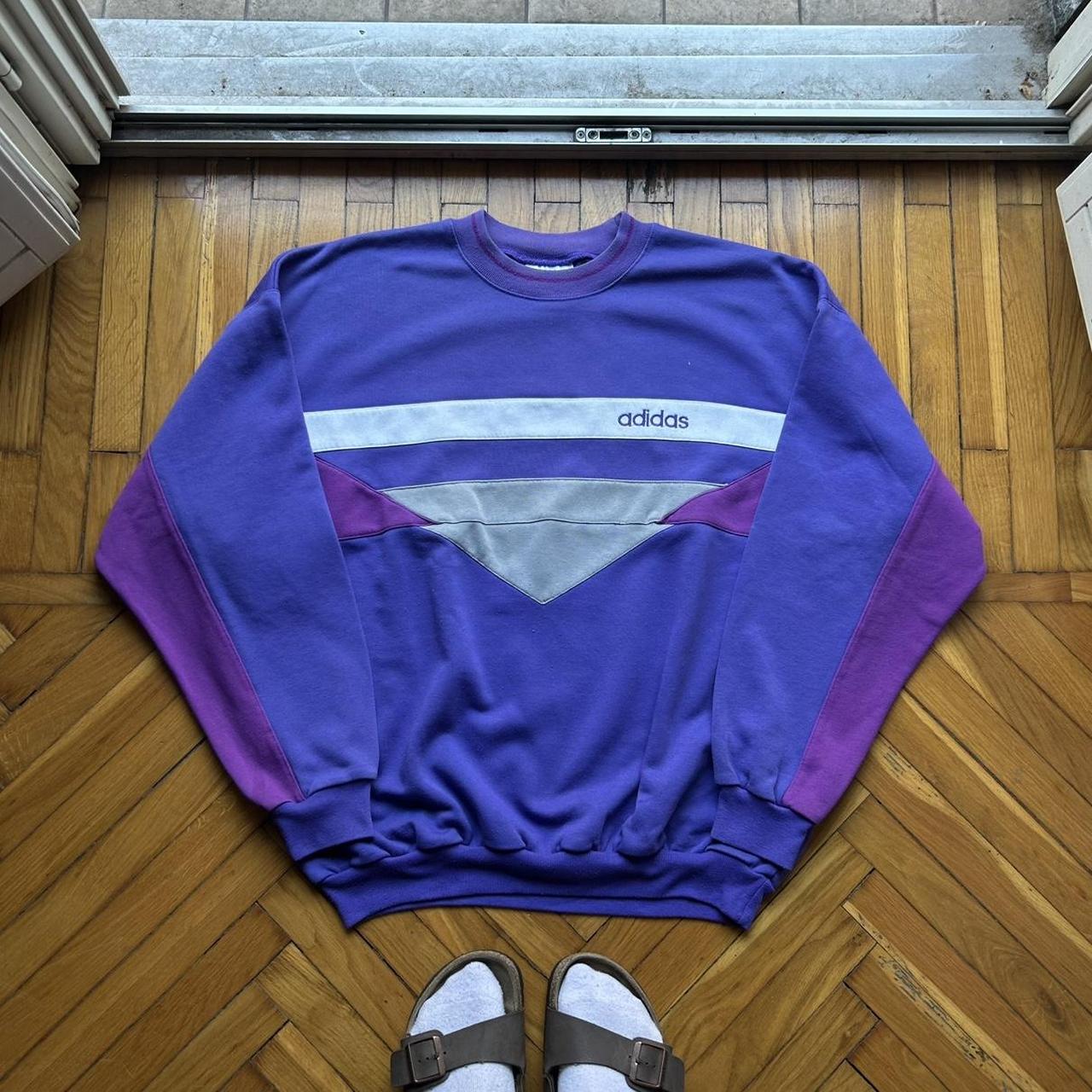 1990s Adidas Originals Sweatshirt Purple XL