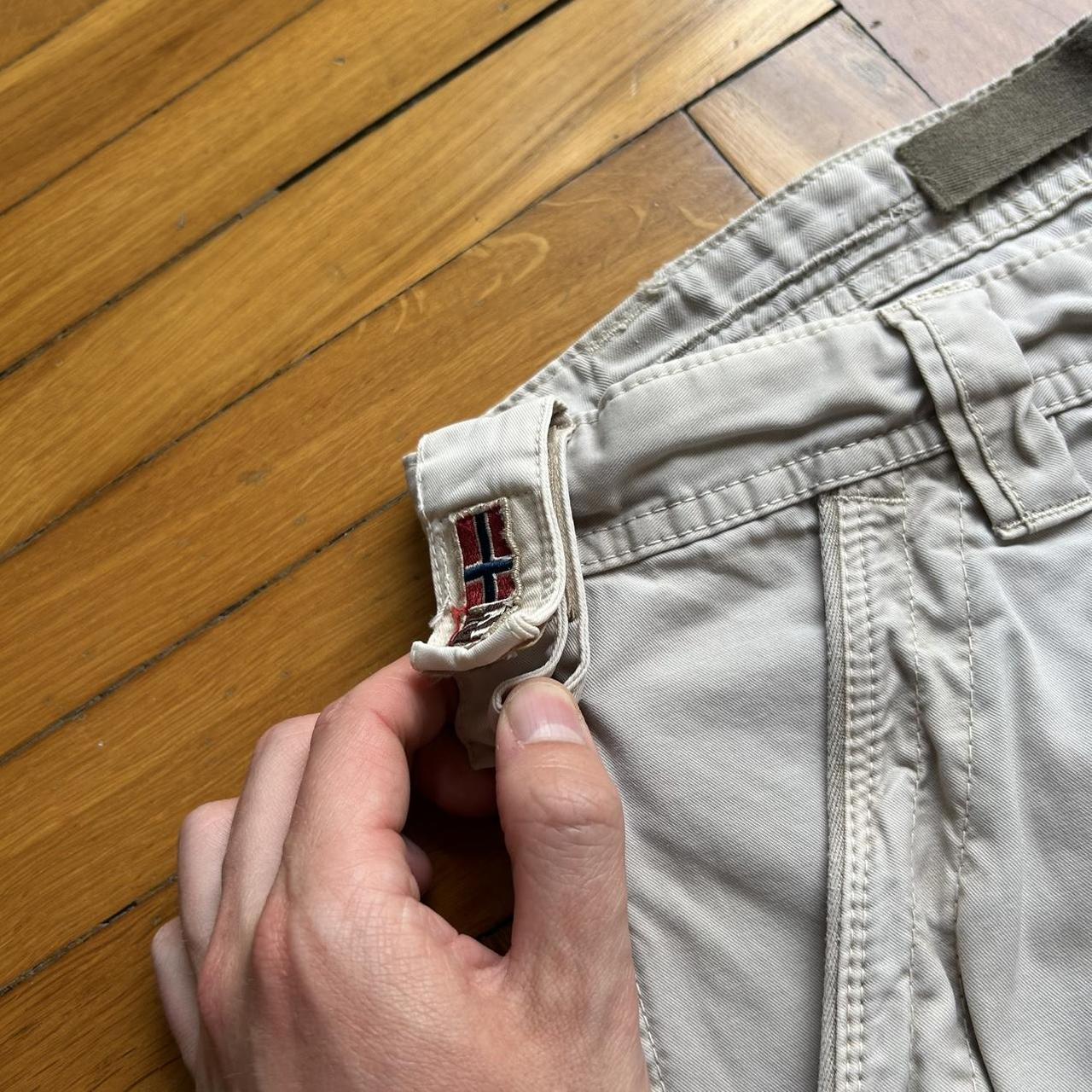 2000s Napapijri Cargo Trousers Beige 36W 34L