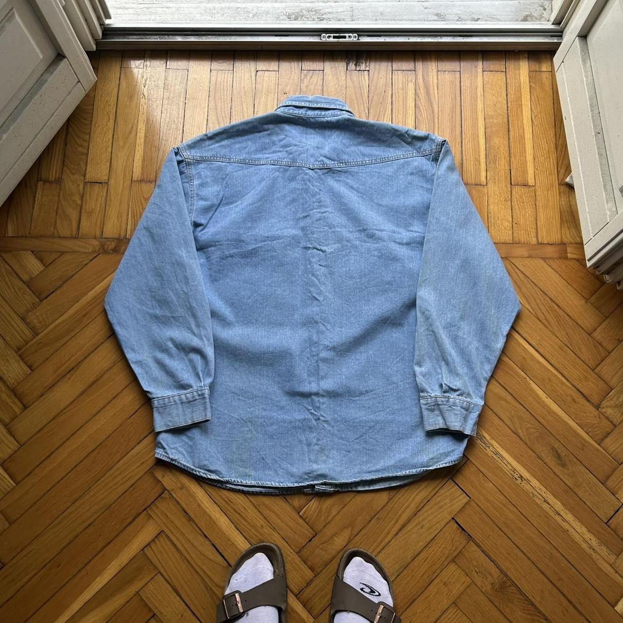1990s Avirex Denim Shirt Blue XL