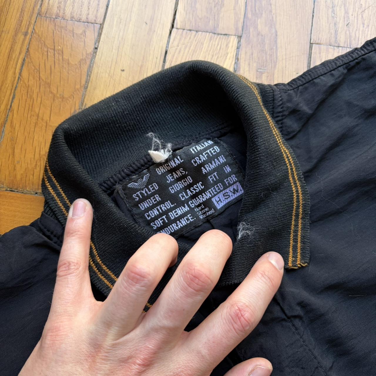 1990s Armani Jeans Polo Shirt Black M