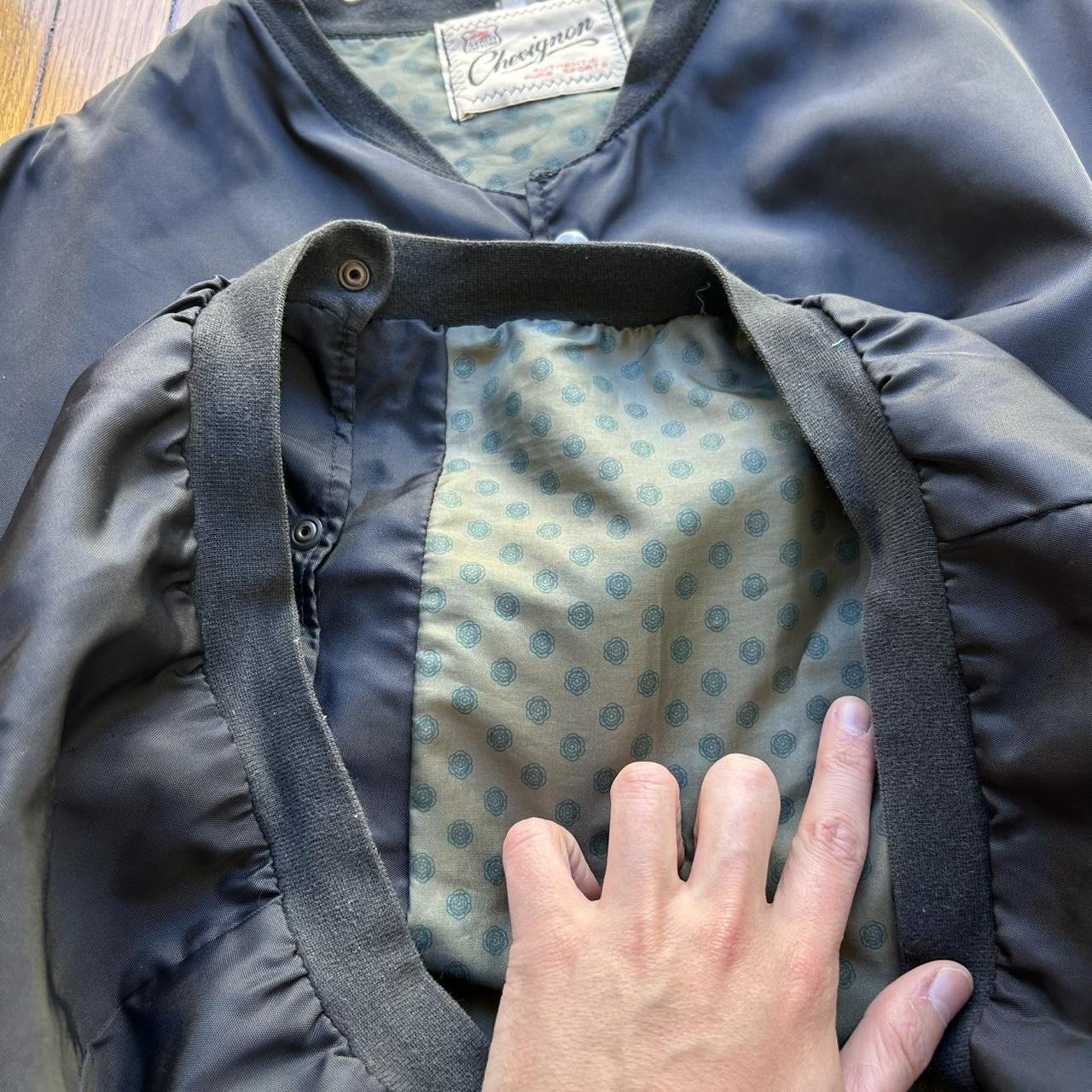1990s Chevignon Bomber Jacket Black XL
