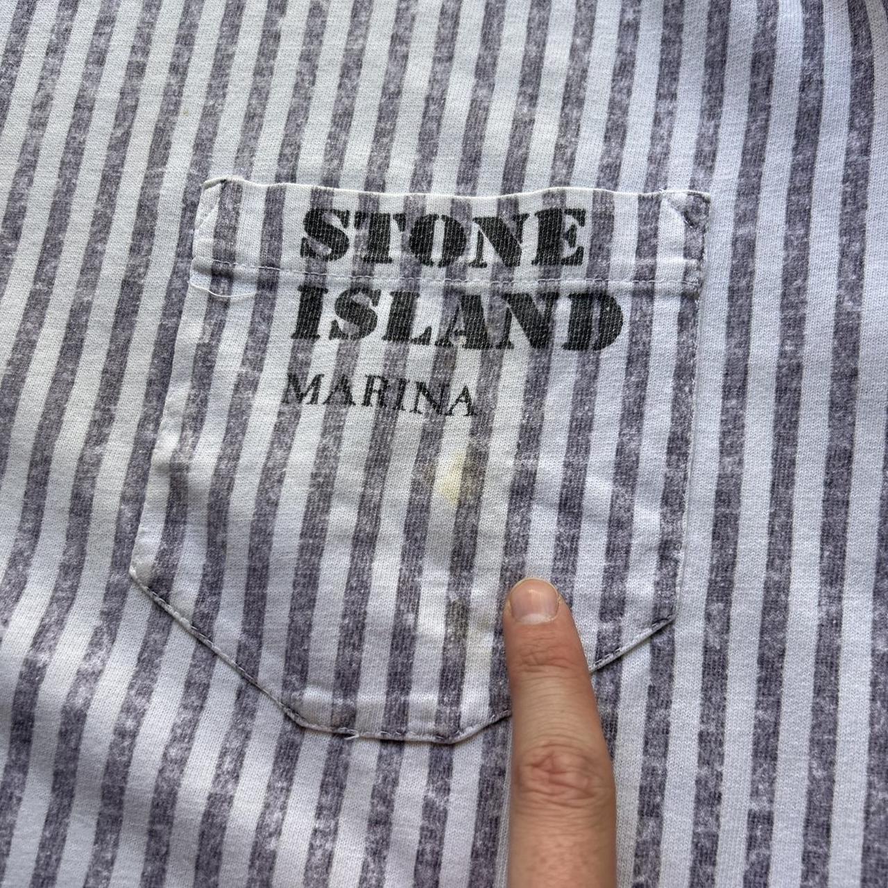 1984 Stone Island Marina Striped T Shirt XL