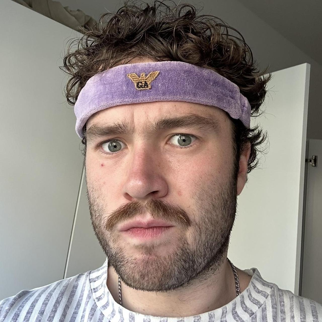1980s Giorgio Armani Headband Purple OS