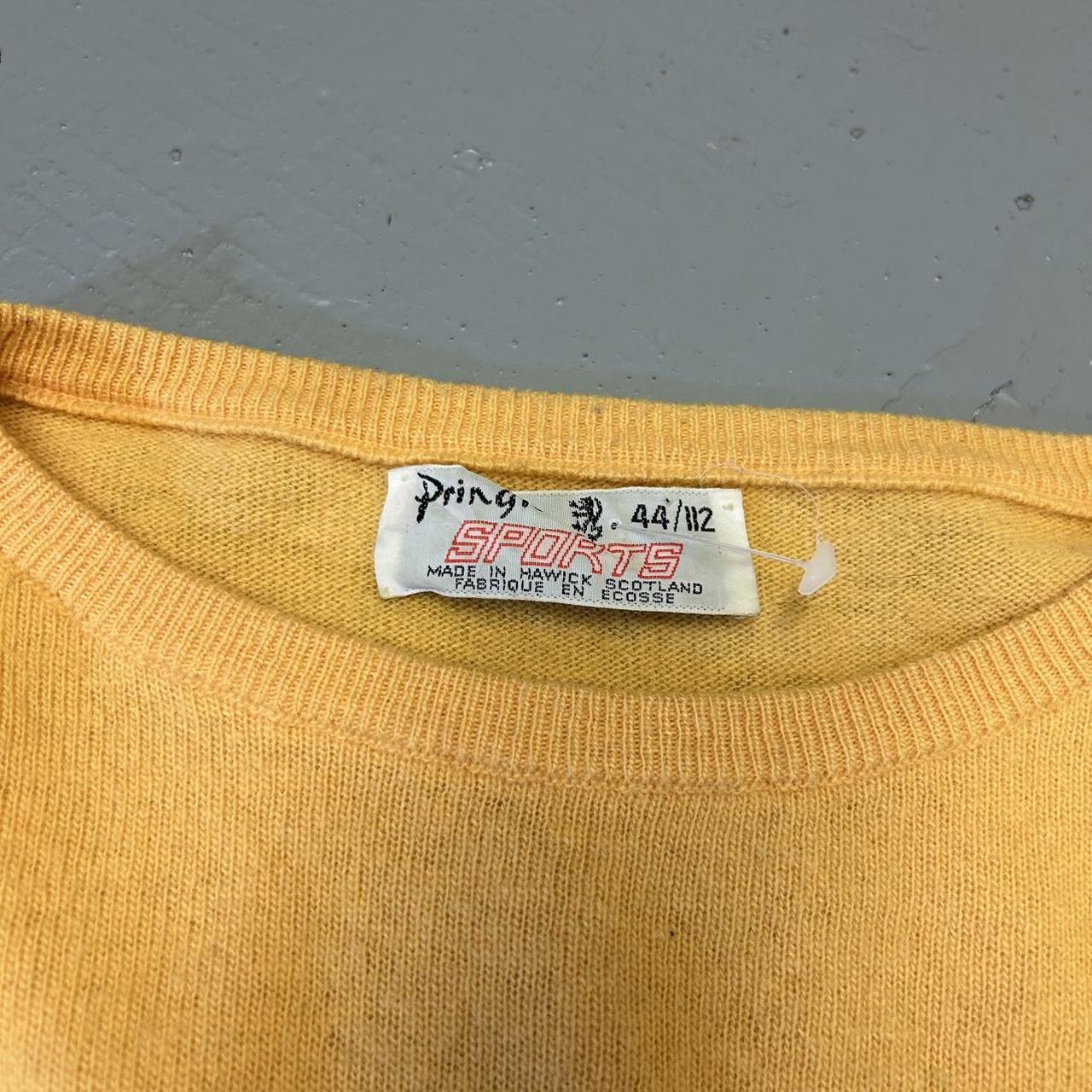1990s Pringle Knitted Jumper Yellow M