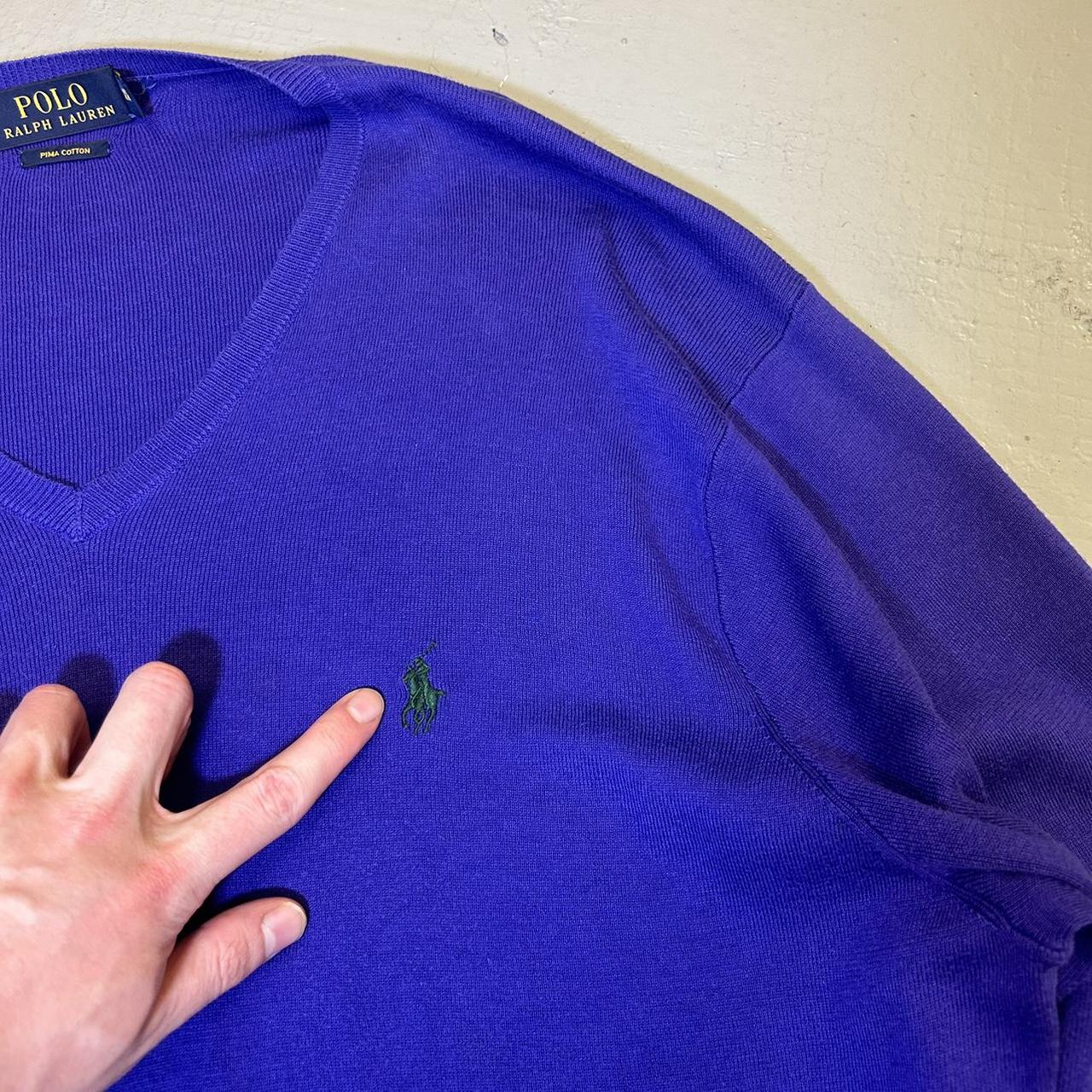 2000s Ralph Lauren Knitted Jumper Purple XXL