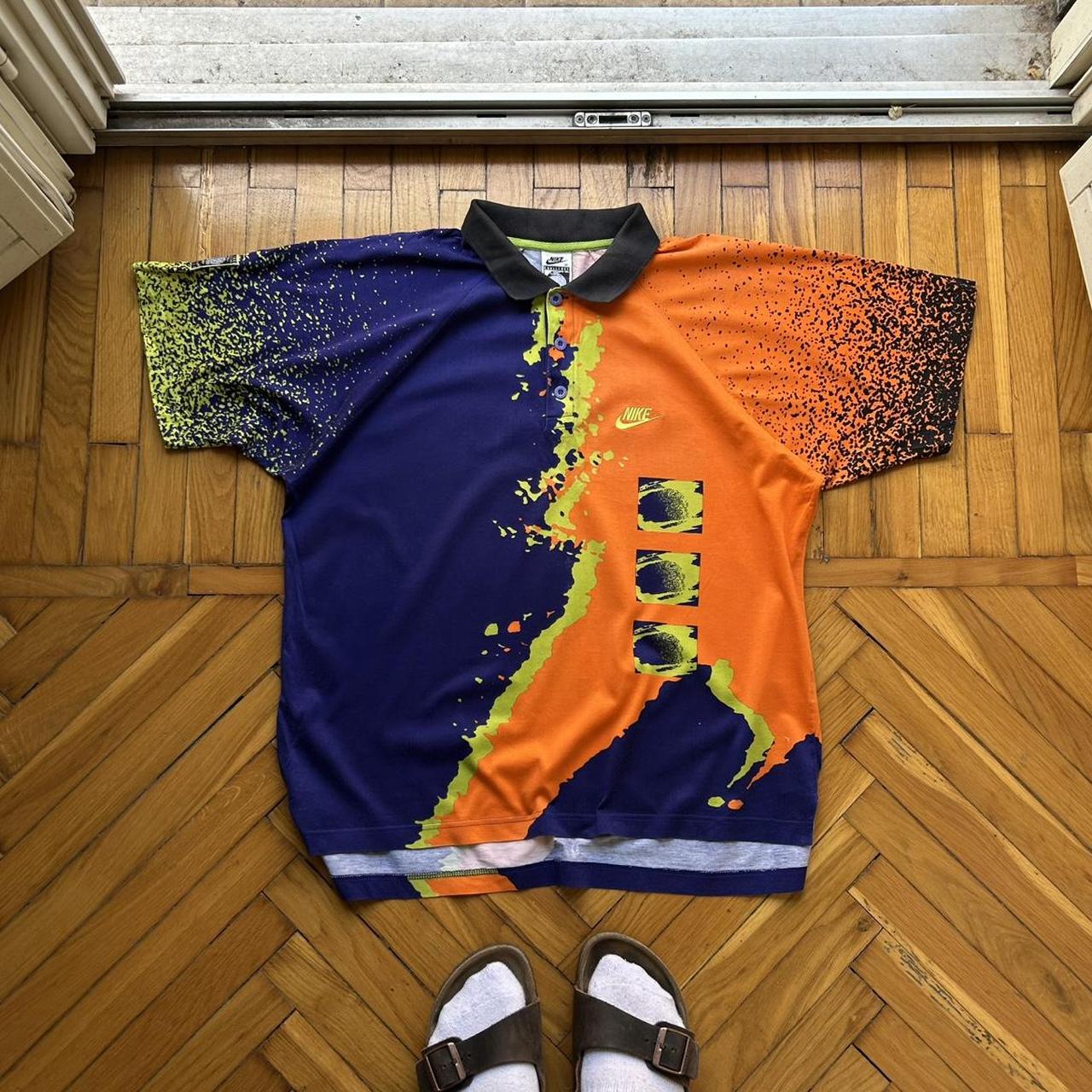 1990s Nike Challenge Court Polo Shirt M