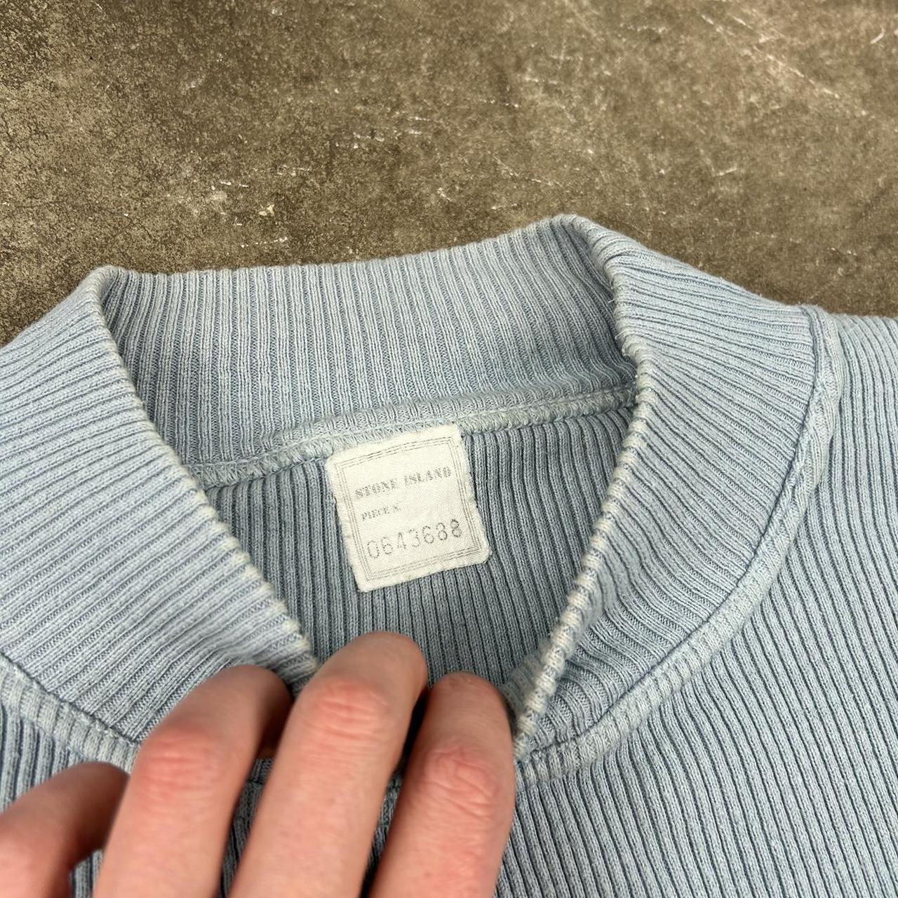 Vintage Stone Island Cotton Knitted Jumper Blue XL