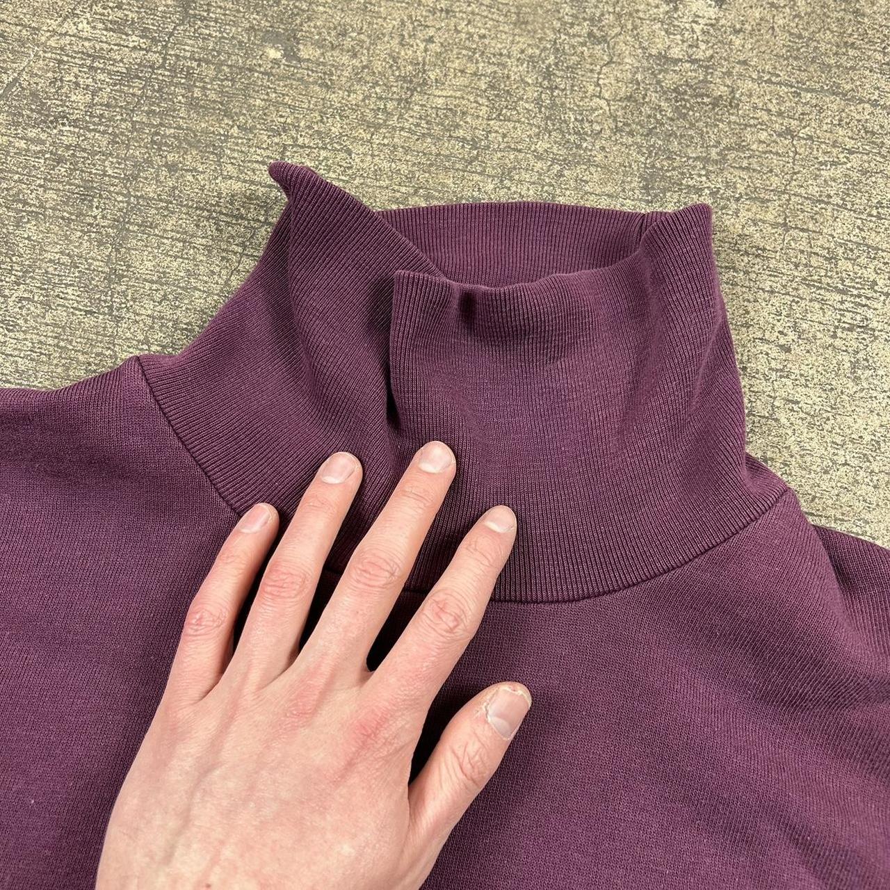 Vintage Armani Roll Neck Sweatshirt Purple L