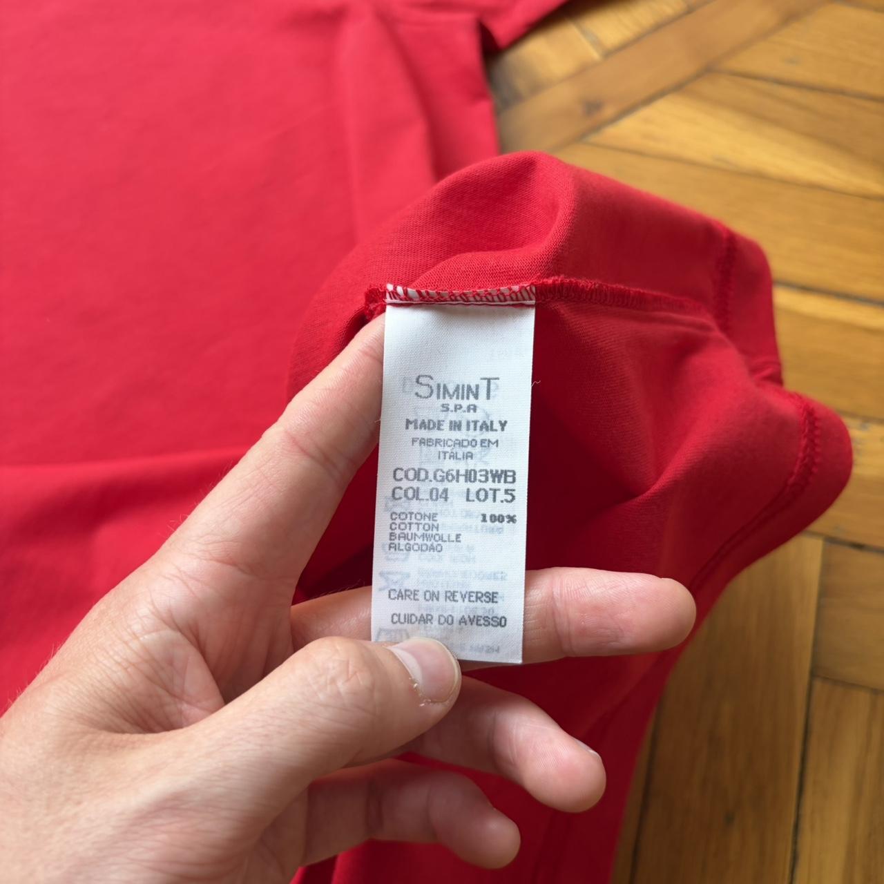1990s Armani Jeans Basic T Shirt Red XL
