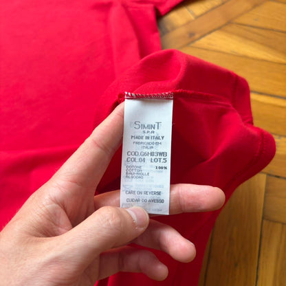 1990s Armani Jeans Basic T Shirt Red XL