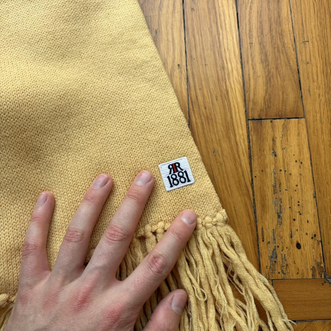 1980s Cerruti 1881 Knitted Scarf Yellow OS