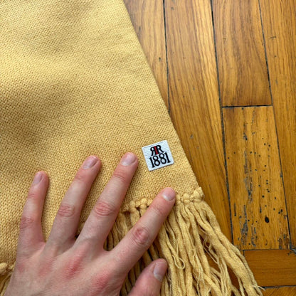 1980s Cerruti 1881 Knitted Scarf Yellow OS