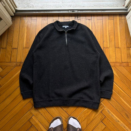 1990s Emporio Armani Q Zip Knitted Jumper L