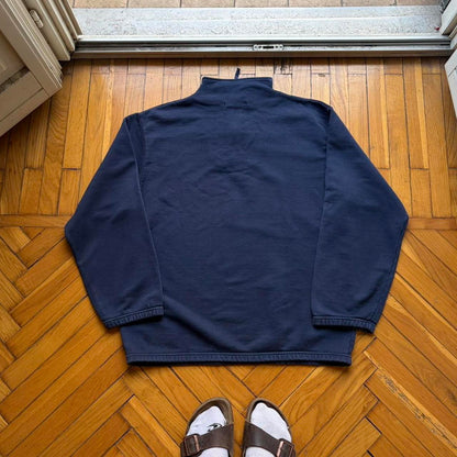 1990s Stone Island Life Safer Q Zip Sweatshirt Navy M