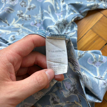 1980s CP Company Floral Shirt Blue L