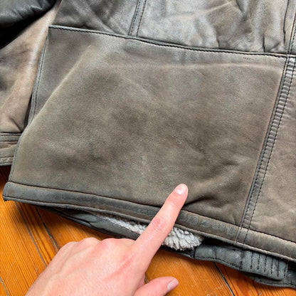 1980s Emporio Armani Shearling Leather Jacket M