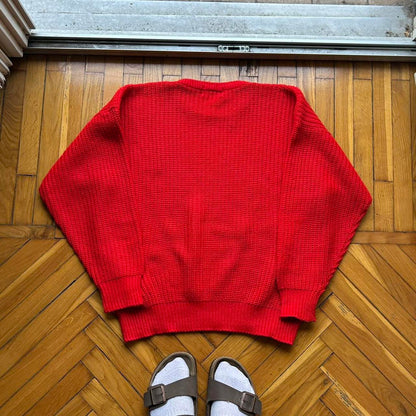1980s Emporio Armani Knitted Jumper Red L