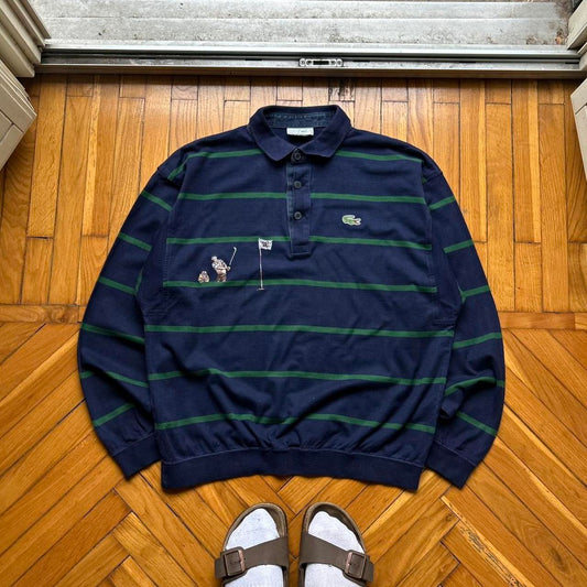 1990s Lacoste Golf LS Polo Shirt M