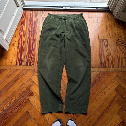 1980s CP Company Corduroy Trousers Green 32W 32L