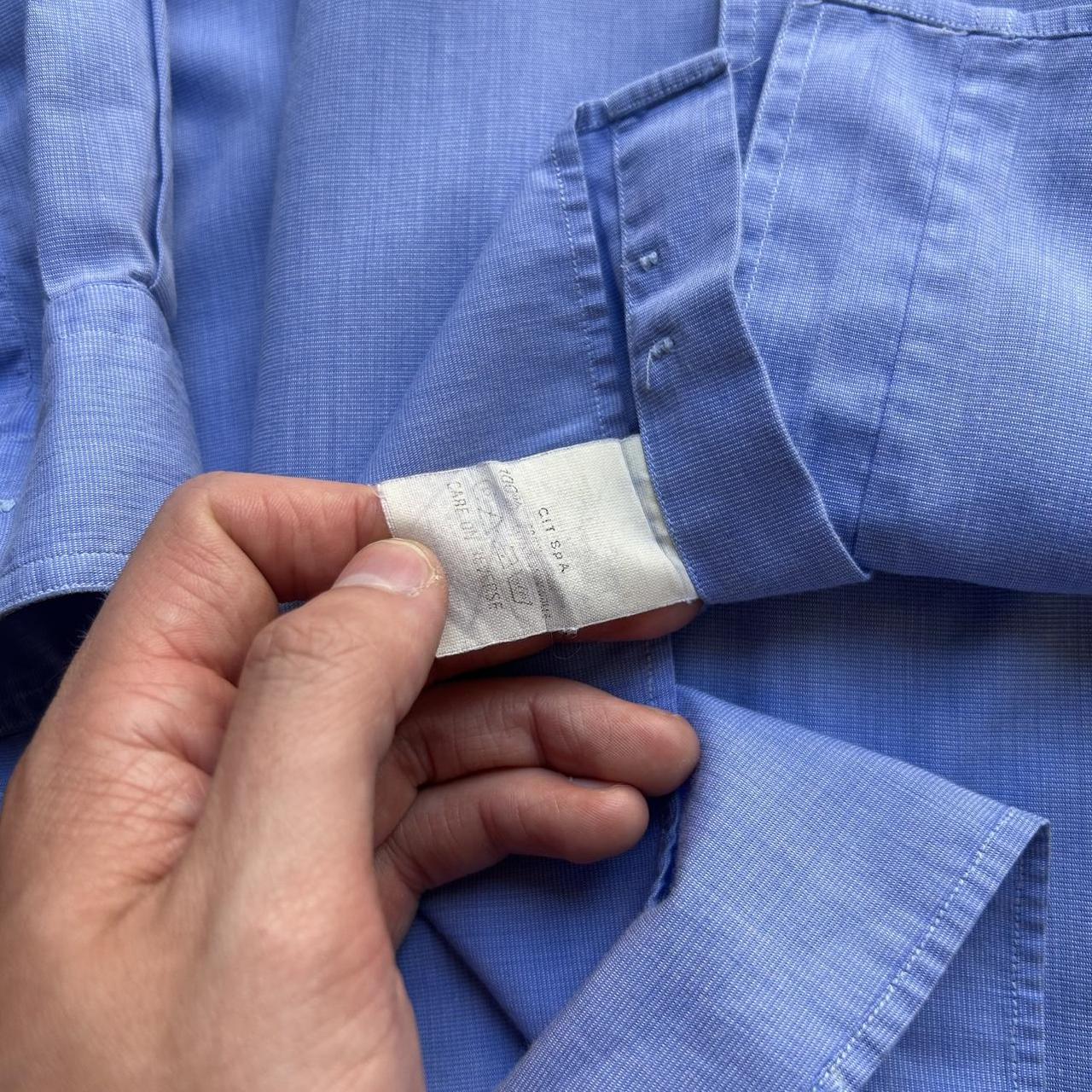 1990s Emporio Armani Shirt Blue XL