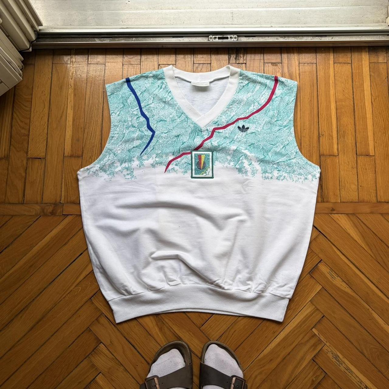 1980s Adidas Originals Stefan Edberg Sweater Vest XL