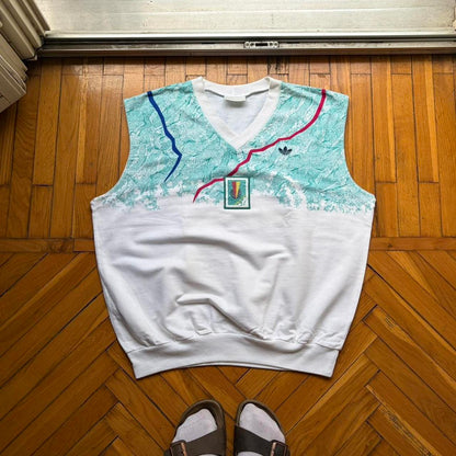 1980s Adidas Originals Stefan Edberg Sweater Vest XL