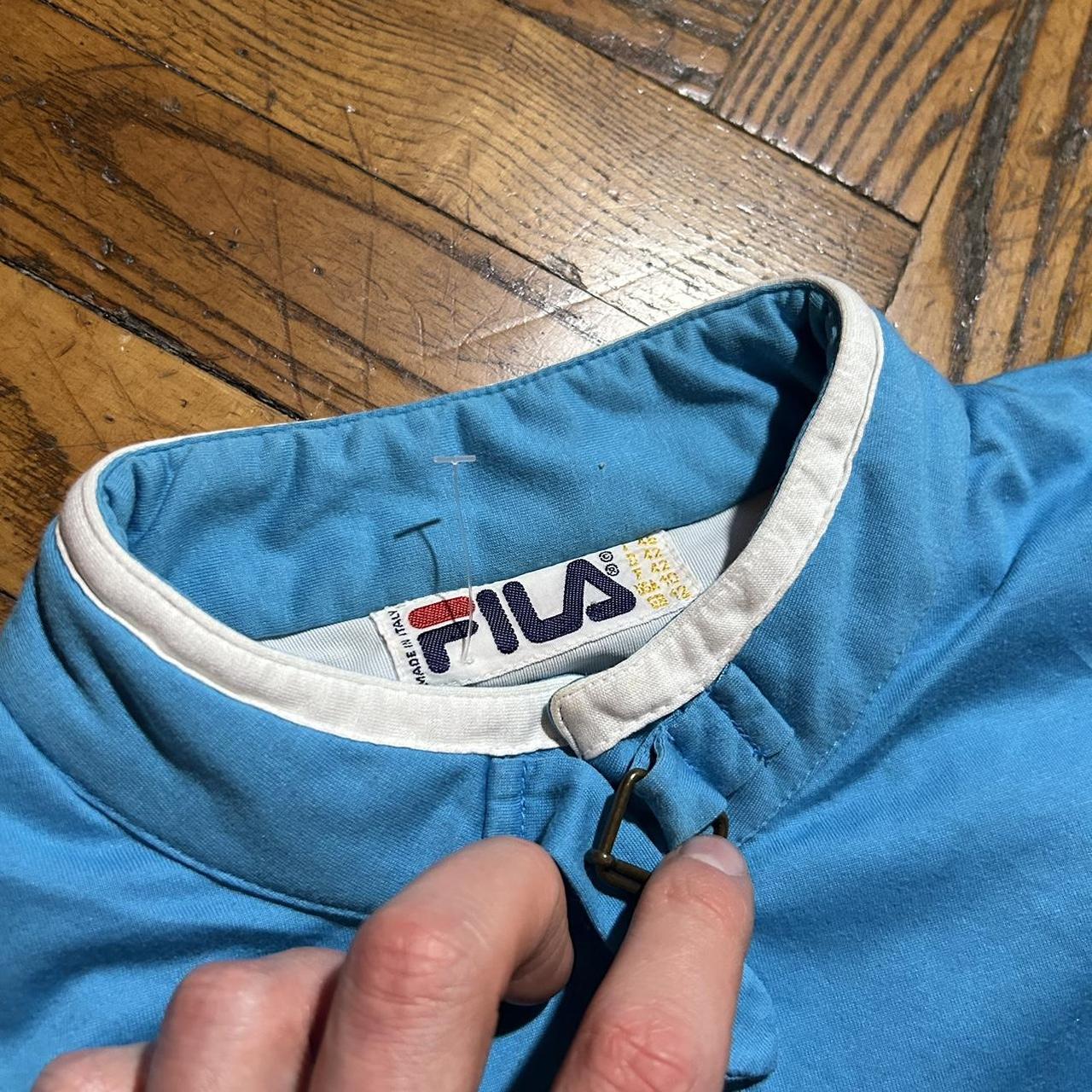 Vintage Fila Half Zip Sweatshirt Blue S